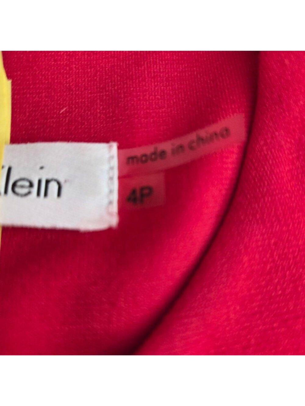 Calvin Klein Red & Black Striped Sleeveless A-Line Dress With Belt Size 4P - Picture 12 of 14